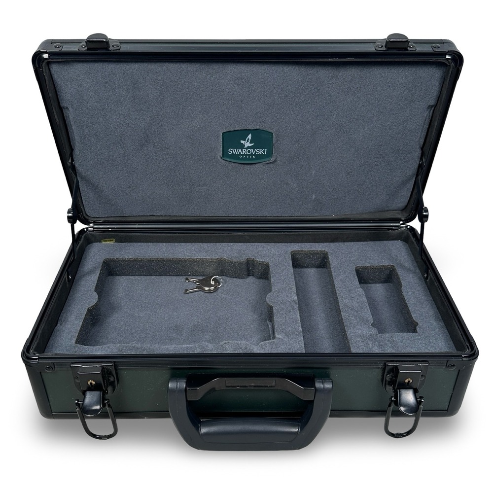 Swarovski Optik Hard Carrying Case ONLY Dark Green Gray Interior with Keys